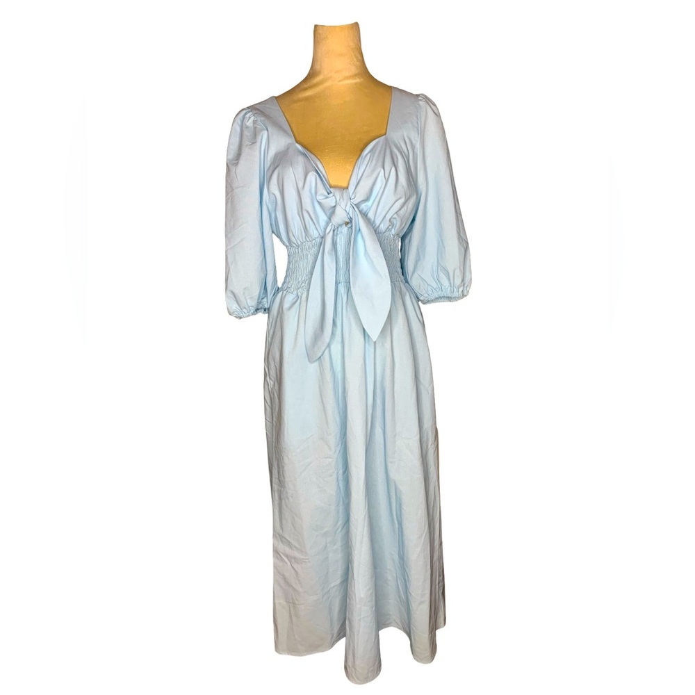 Commense cotton, linen blend tie front dress nwt - Picture 2 of 5